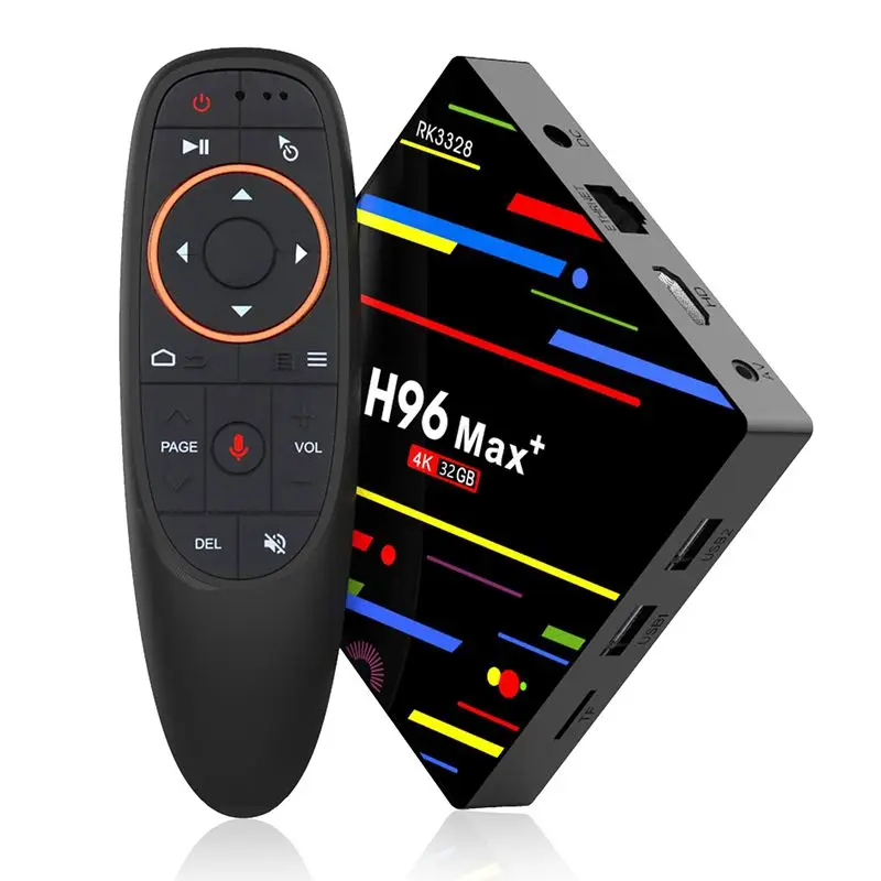 Рекламная акция-H96 Max Plus Android 8,1 ТВ-приставка 4 Гб ОЗУ ТВ-приставка Rk3328 четырехъядерный 2,4G/5G Wifi 4K смарт-медиаплеер H96 Pro Max