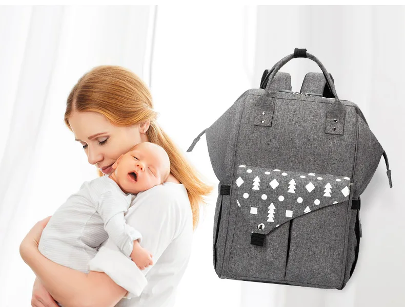 Mommy Bag Waterproof Diaper Maternity Nappy Bag With USBMulti-pocket Nursing Bag for Baby Care Stroller Travel Backpack