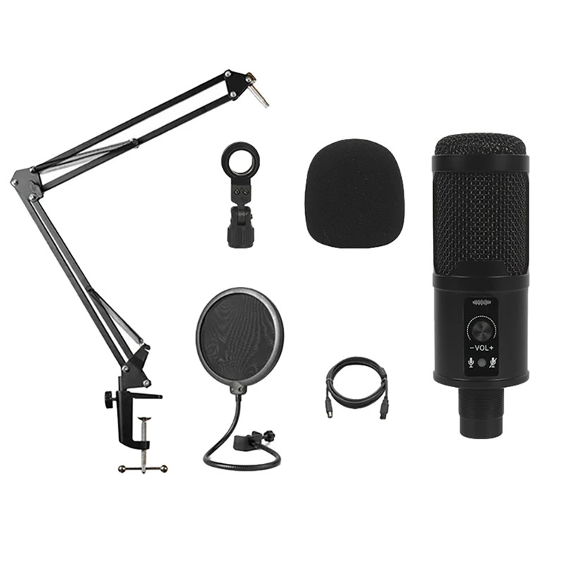 USB Condenser Recording Microphone Kits for Laptop Windows PC