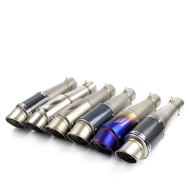 

Universal Motorcycle modification AR exhaust pipe carbon fiber atrt exhaust silencer plug large oblique straight 51mm Z800 ZX10R