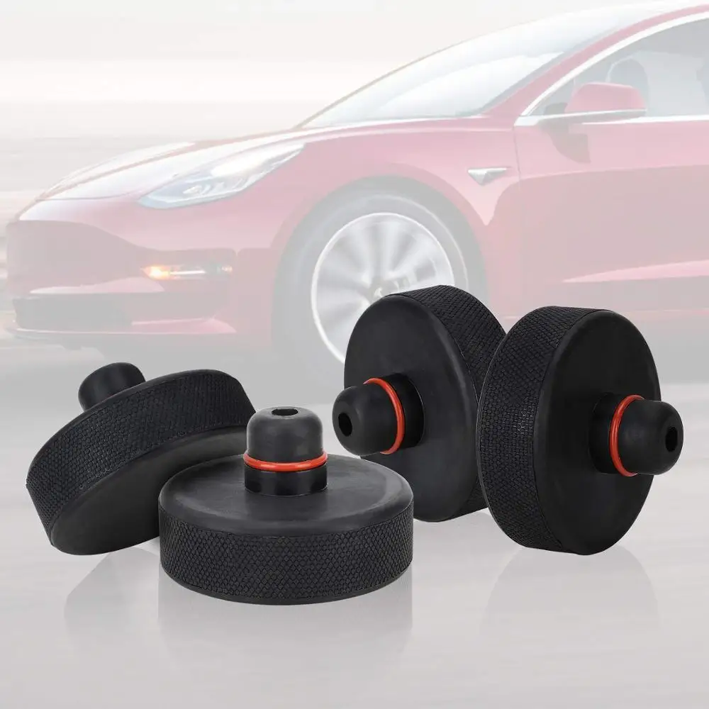 

4Pcs Rubber Lifting Jack Pad Adapter Tool Chassis Case for Tesla Model 3 Model S Model X Jack Lift Point Support Car Accessories