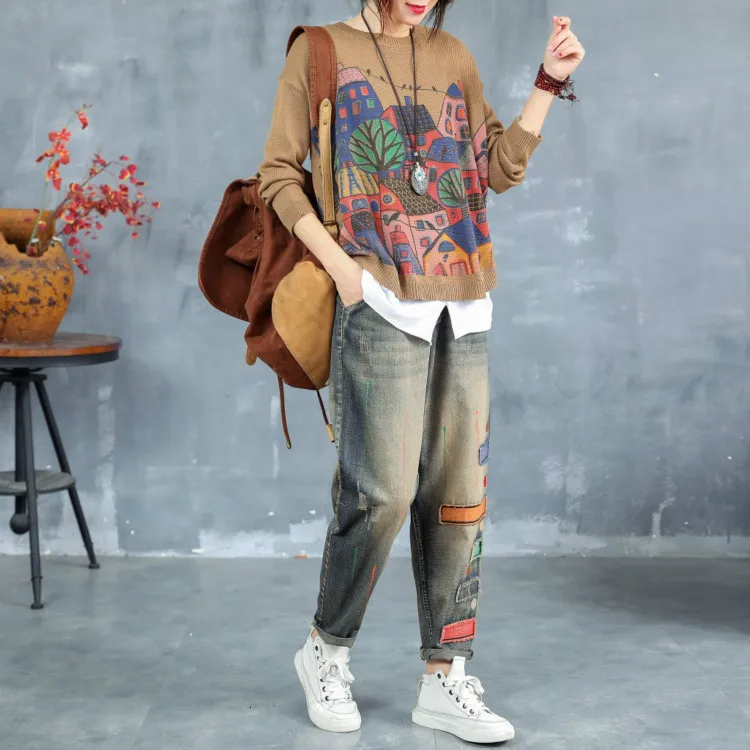 Max LuLu/ Модные женские джинсовые брюки в Корейском стиле в стиле панк, Осенние рваные джинсы, винтажные женские брюки в стиле пэчворк, большие размеры