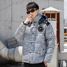 Мужской пуховик с ярким лицом, позолоченное хлопковое пальто, зима, пуховик с хлопковой подкладкой, повседневный стиль, брендовая хлопковая куртка, толстая мужская куртка jac