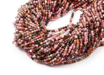 

Faceted Gemstone Beads - Tourmaline Beads - 15.7" / 190pcs / 1 Strand - 2.35x2.35mm - Gemstone Beads - NS1007A