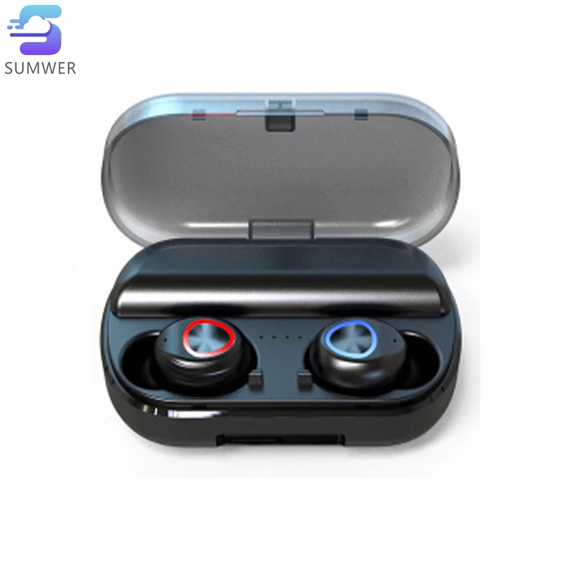 Portable LED Digital Display 5 0 Bluetooth Headset TWS V10 Binaural Wireless Headphone with Noise Cancelling Headphones