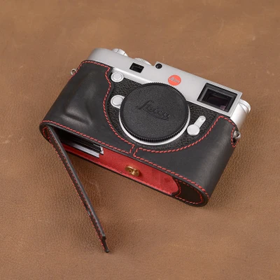 High Quality Camera Half Body Handmade Genuine cowhide Leather Camera  Bottom Cover case For Leica M10 M10P Camera Bag