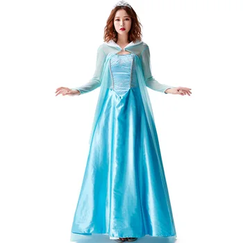 

Halloween show costume adult princess skirt cosplay fairy princess light blue tube top sexy dress tulle dress party dress