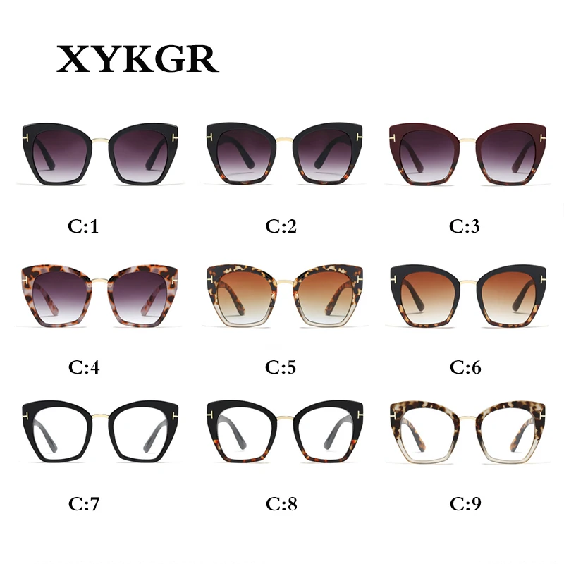XYKGR тренд, новые модные квадратные солнцезащитные очки, женские очки, женские брендовые дизайнерские солнечные очки в черной оправе, UV400, градиентные линзы