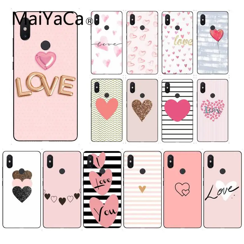 MaiYaCa Love Розовый сердечный ремешок в горошек красивый мягкий силиконовый