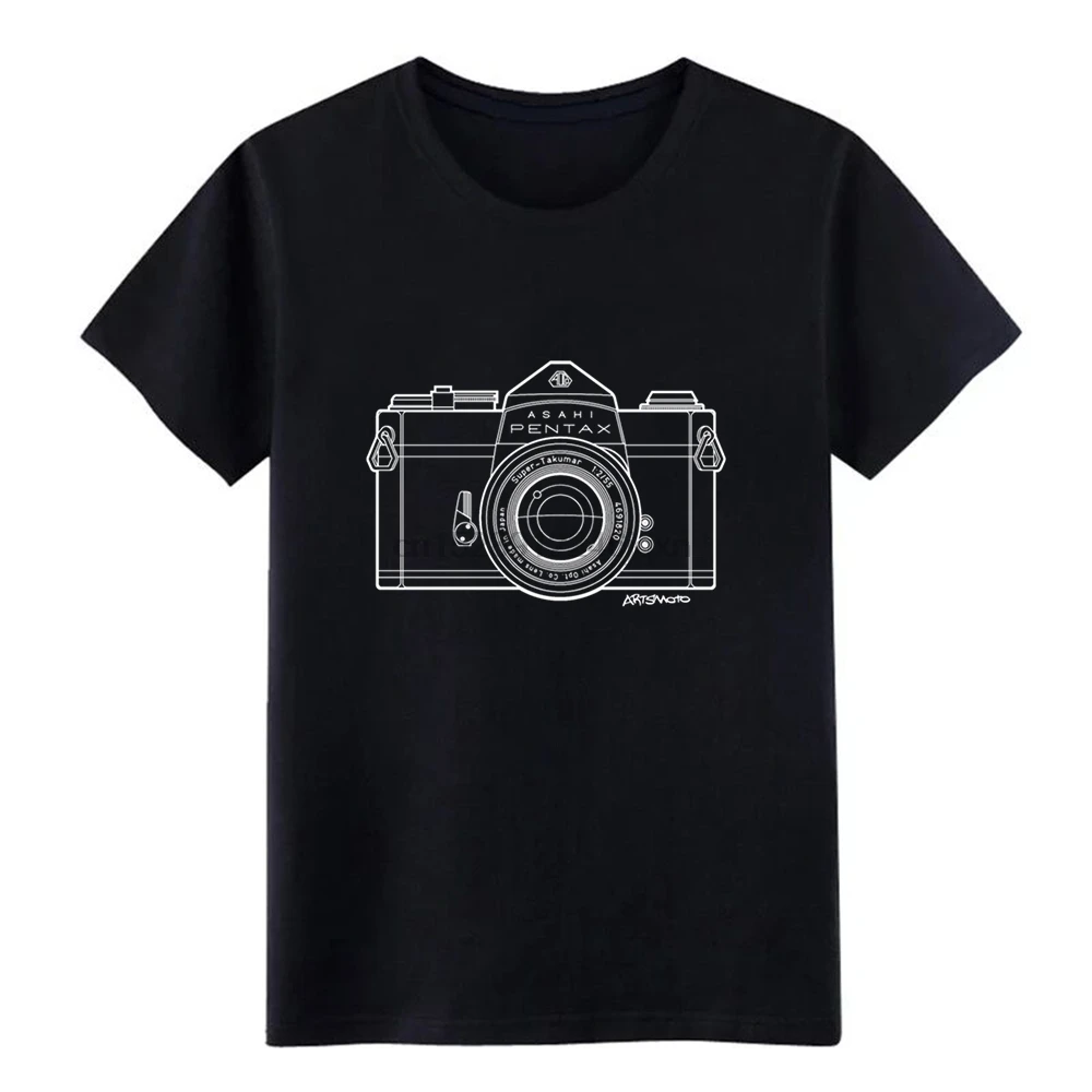 Мужские Asahi Pentax 35 мм винтажные камеры линии искусства (белый) футболка