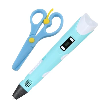 

3D Pen LED Sn DIY 3D Printing Pen 1 pcs plastic scissors PLA Filament Creative Toy Gift