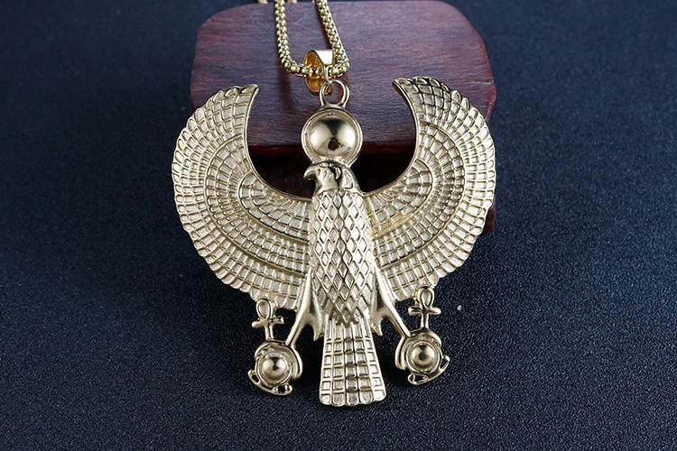 Древний Египетский Гора кулон Ретро мужской большой орел Титановый стальной кулон на заказ ожерелье из нержавеющей стали Ювелирная цепочка