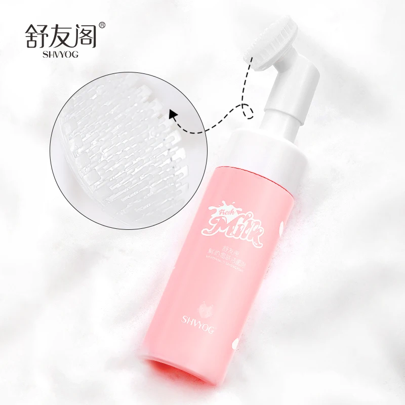 

SHVYOG Fresh Milk Foam Facial Cleanser Bubble Whitening Mild Washing Skin Moisturizing Oil Control Deep Cleaning Face