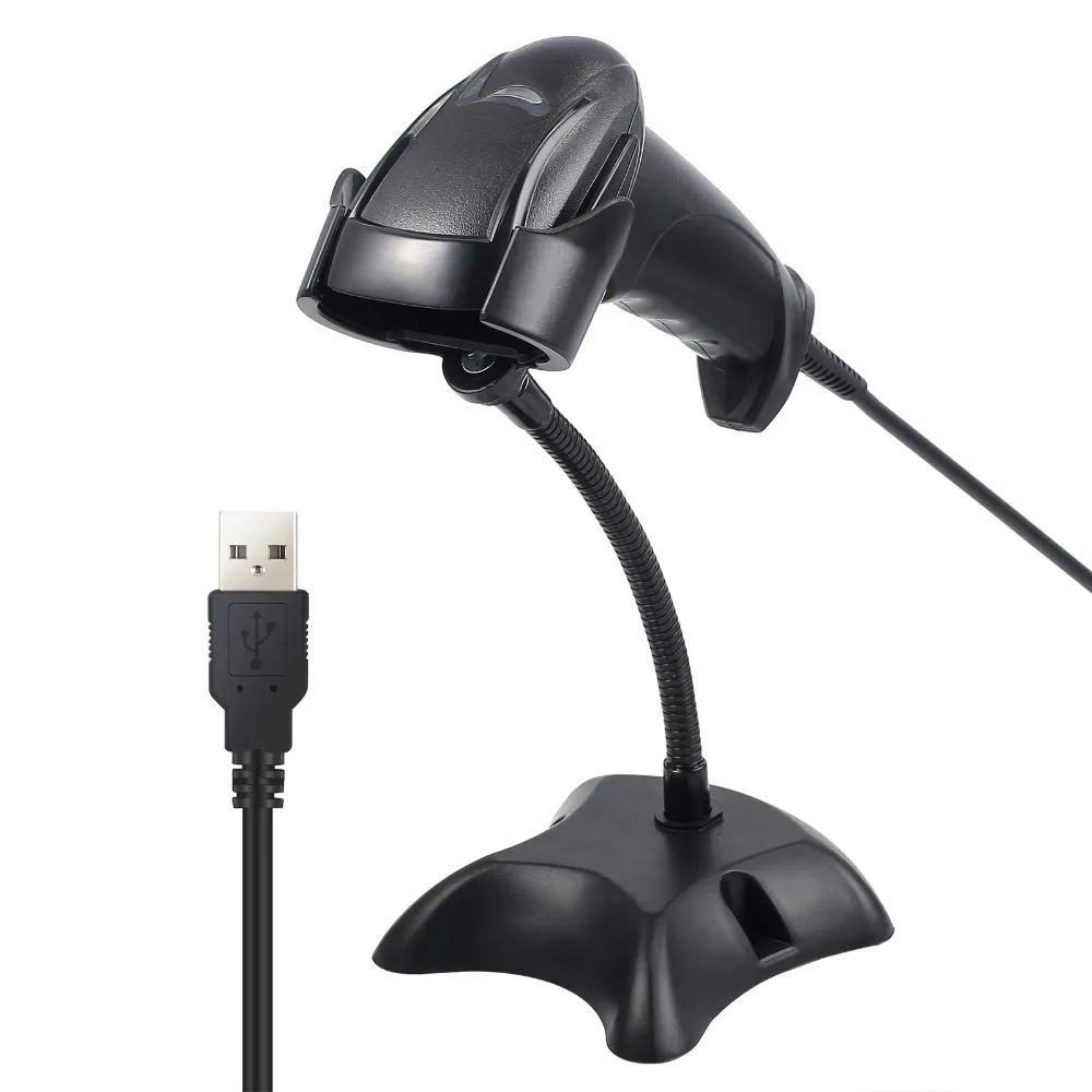 LiNKFOR USB лазерный сканер штрих-кодов Проводной USB длинный сканер ручной сканер штрих-кодов считыватель для библиотеки POS