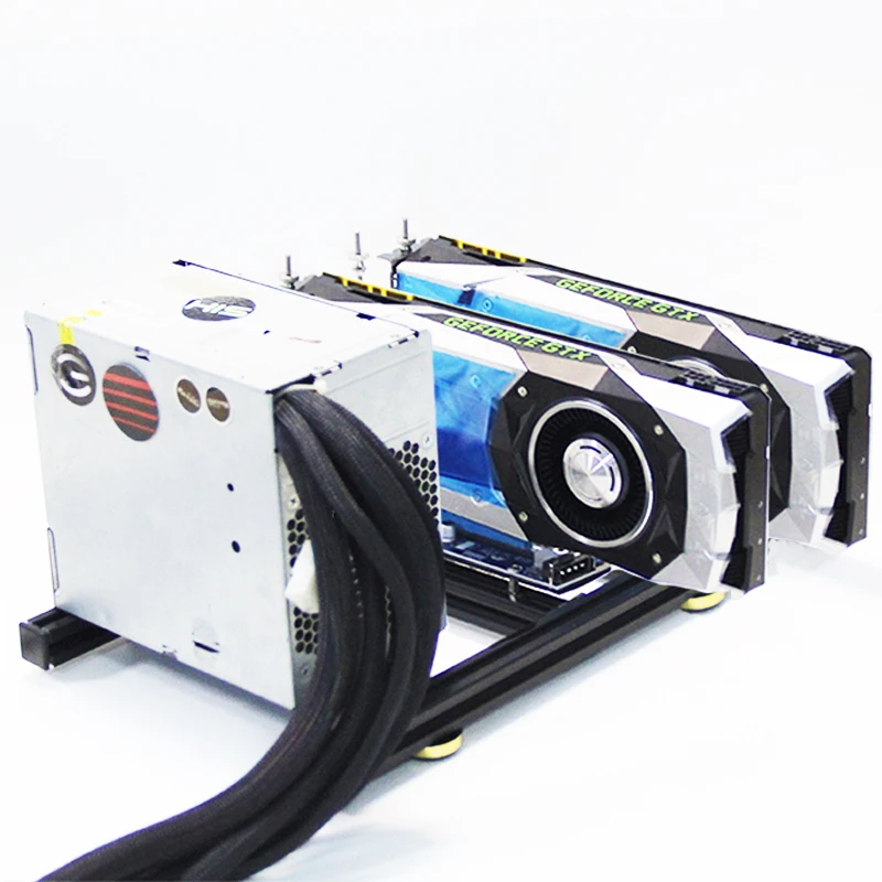 alumínio suporte fixo, DIY, ATX, PSU