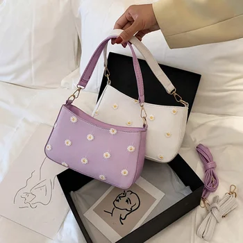 

2020 Female Daisy Small Handbag PU Leather Lady's Bag Purses and Handbag Shoulder Crossbody Bags Women's Handbags