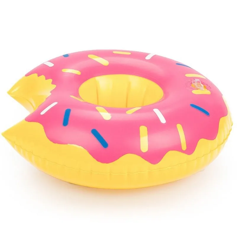 

1pcs Donuts Drink Holder Water Fun Toy Swimming Pool Rafts Inflatable Floating Summer Beach Party Kids Phone cup Holders
