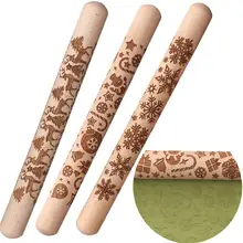 Рождество тиснение Скалка выпечки печенья производитель лапши печенье, фондан, пирог тесто гравировкой ролик олень; снежинка подарок