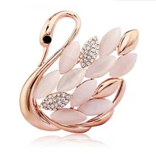 Корейский стиль шарф Пряжка высшего класса брошь кошачий глаз камень Лебедь брошь женский костюм кардиган корсаж значок pi jian kou одежда