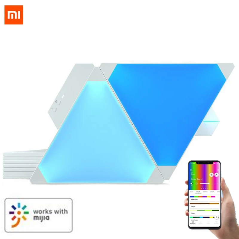 

Original Xiaomi Nanoleaf Full Color Smart Odd Light Board Work with Mijia for Apple Homekit Google Home Custom Setting 4pcs/1box