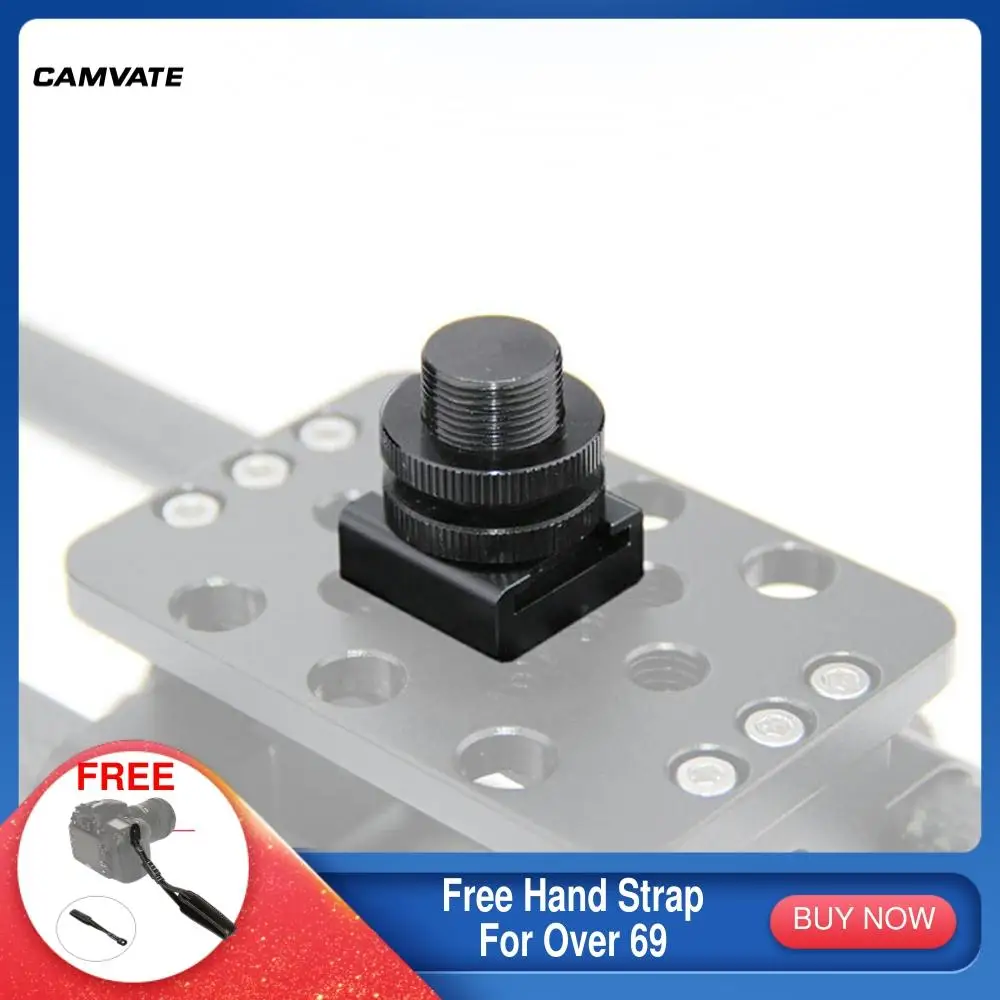 CAMVATE 1/4 &quotГорячий Холодный башмак крепление + 5/8&quot-27 наружная резьба адаптер для