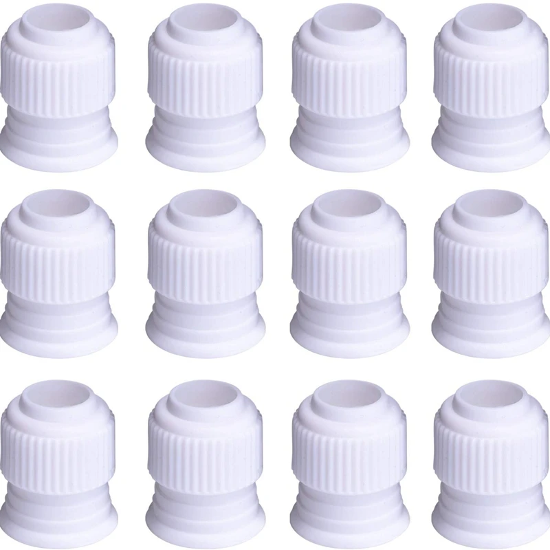

Plastic Standard Connector Cake decoration Connector Tubular Icing for Icing Nozzle White (12 Pieces)