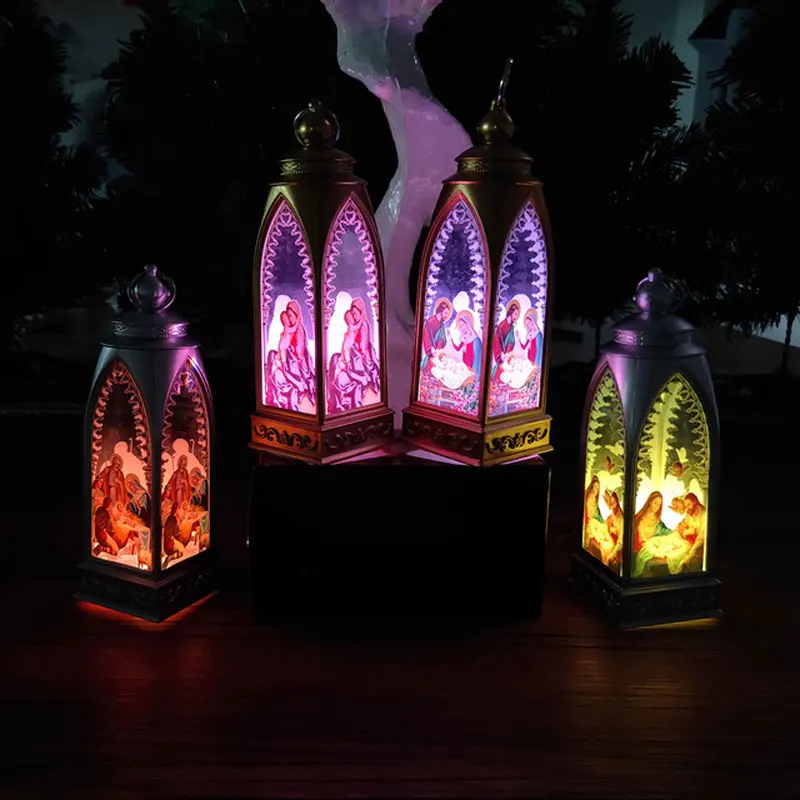 

Christmas Arch Colorful Lantern Decoration LED Lantern Party Supplies Hanging Lantern Art Painted Lantern Decoration For Home