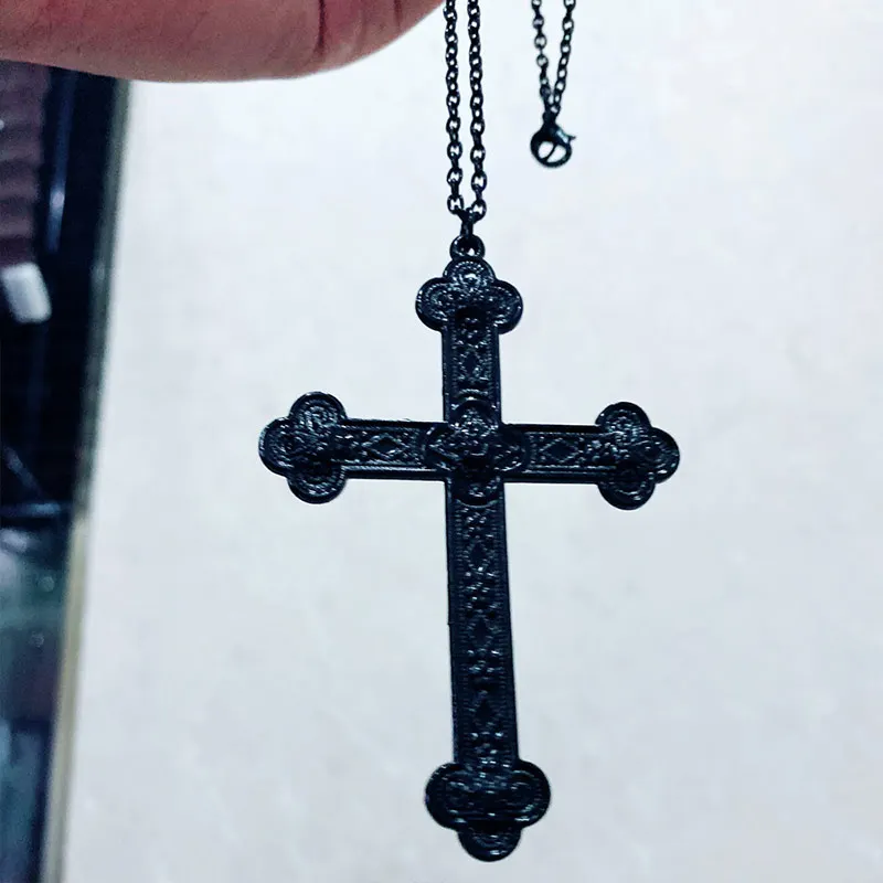 1Pcs Large Cross Jewelry Pendant Black 