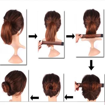 

New Women DIY Hair Styling Bun Maker Donut Former Foam Fashion French Twist Tool Hair Accessories