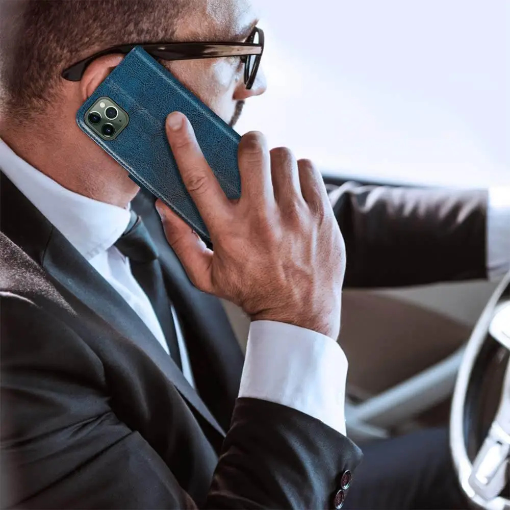 Jisoncase для iPhone 11 Pro Max кожаный флип-чехол с кредитными отделениями Магнитный чехол-бумажник с застежкой для iPhone 11 Pro Max 6,5”