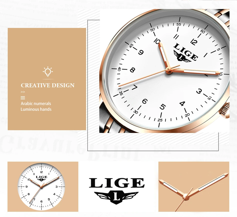 2020 New Fashion Watch Women LIGE Brand Ladies Creative Steel Women Bracelet Watches Female Waterproof Clocks Relogio Feminino