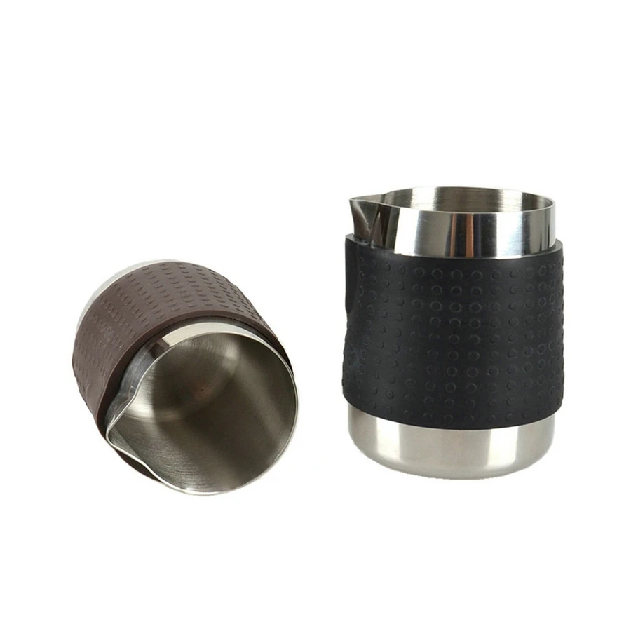350ml Coffee Latte Art Tool Coffee Pitcher Milk Frothing Jug with Silicon Sleeve