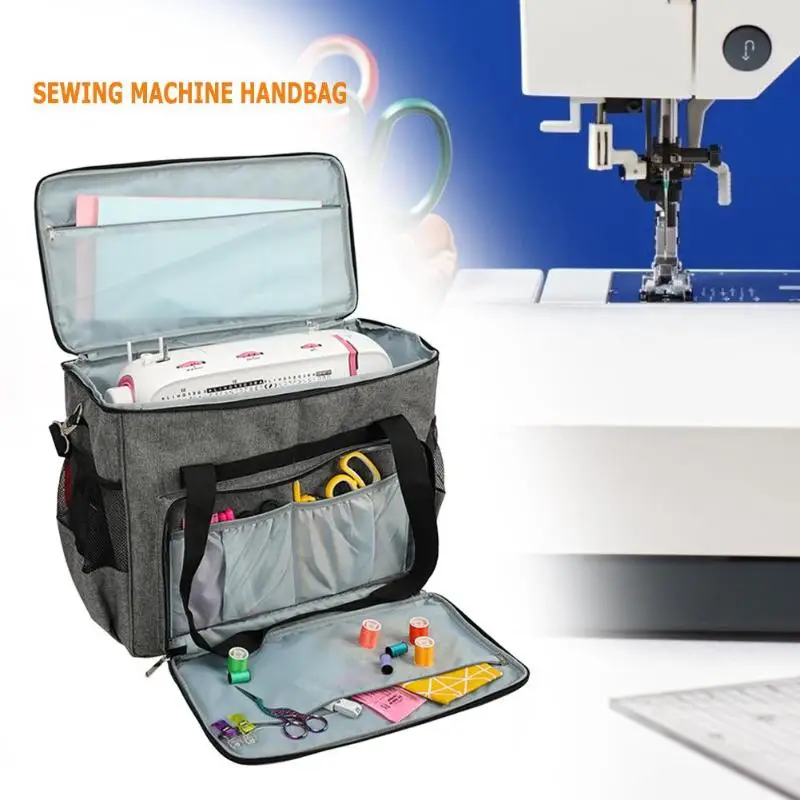 Ткань Оксфорд швейная машина сумка для хранения большой емкости швейная сумка для инструментов Вязание иглы мешки из пряжи швейный Органайзер