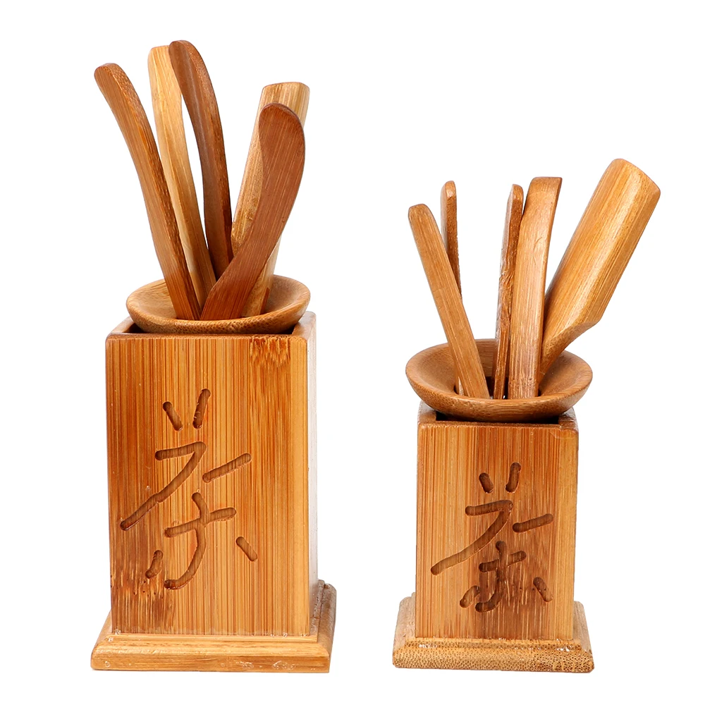 

NICEYARD Handmade Tea Tools Set Strainer 7pcs/set Puer Knife Spoon Chinese Bamboo Kung Fu Tea Sets Vintage Clip