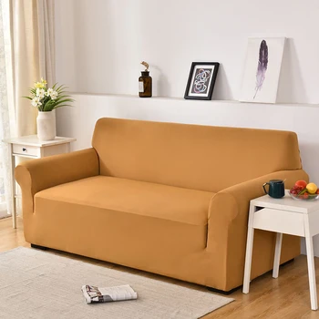 

L-style Sectional Corner Sofa Couch Cover Solid Color Elastic Sofa Cover for Living Room Universal Stretch Sofa Cover