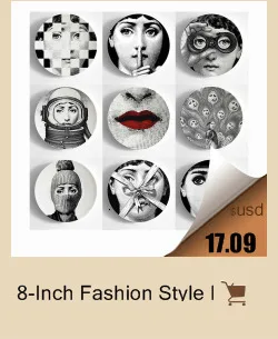 10 дюймов Utenos Fornasetti таблички для дома украшения Рождественские украшения для ужина пластина декоративная настенная посуда Китай настенные тарелки