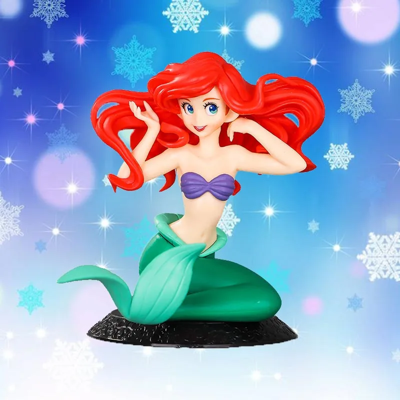 Disney Q Posket Princess Ariel 10-22 см ПВХ экшн-Фигурки игрушки торт украшения для детей