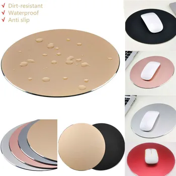 

200mm Round Aluminum Alloy Mouse Pad Gaming Mat Mousepad for Laptop Notebook PC Computer Gaming Mousepad for Apple MackBook