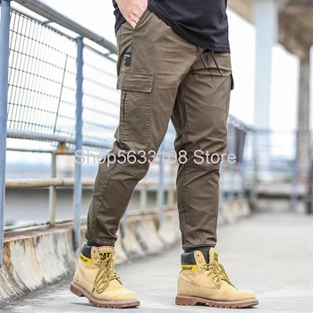 

Trousers K070 Big Size Men's Wear Summer Solid Color Multi-bag Overalls Plus Fat Plus Fat Man