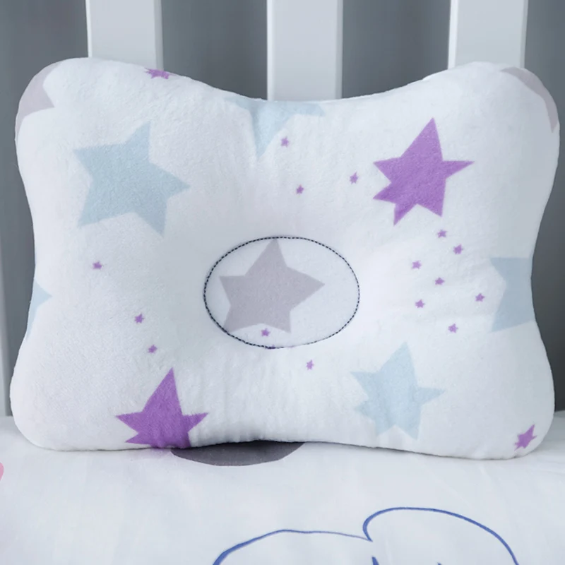 Purple star Muslinlife подушка для защиты головы подушка для новорожденных Детские подушки с животным принтом хлопковая детская подушка позиционер сна Прямая поставка - Цвет: Purple star