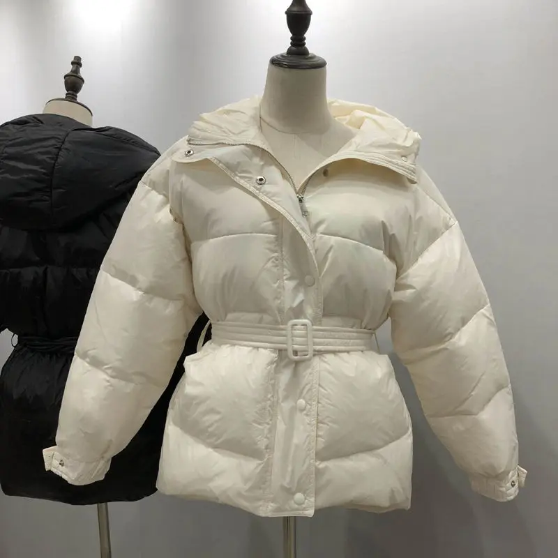 2019 Новый дизайн женские куртки Женский Зимний пояс Тонкий с капюшоном хлопок