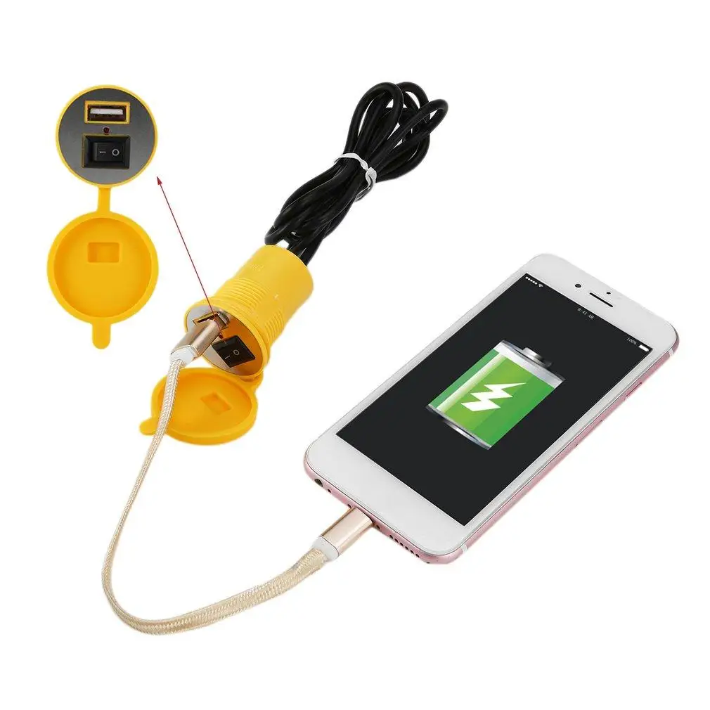 Водонепроницаемый мотоцикл USB порт питания мобильного телефона розетка gps зарядное устройство 12V OW