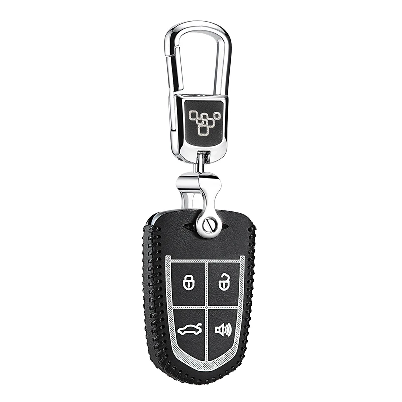 Luckeasy чехол для borgward BX BX5 BX7 кожаный чехол для ключей автомобиля чехол key2p - Название цвета: G2s black