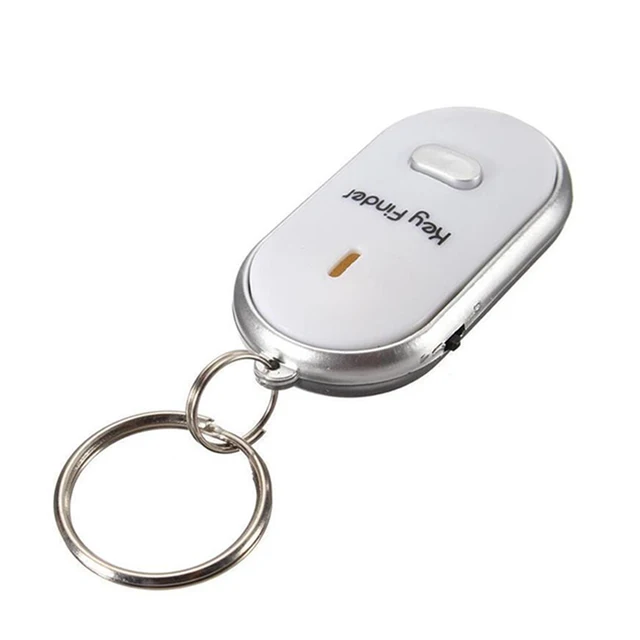 LED Key Finder Locator Find Lost Keys Chain Keychain Whistle Sound Control Locator Keychain Accessories DJA88 1