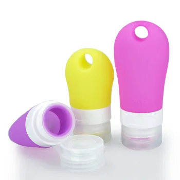 

1 Set Silicone Shower Gel Bottles Containers Toiletry Bottles Refillable Shampoo Container Liquid Bottle for Home Travel (Random