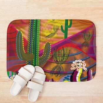 

Peyote Dawn Bath Mat Bath Mat Black and White Geometric Bathroom Door Mat Non-slip Bathroom Rug Kitchen Anti-slip Floor Mat