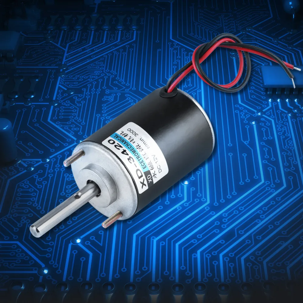 Щёточный двигатель постоянного тока 12/24V 30 Вт постоянный магнит электродвигатель постоянного тока высокой Скорость с заглушкой по часовой стрелке против часовой стрелки