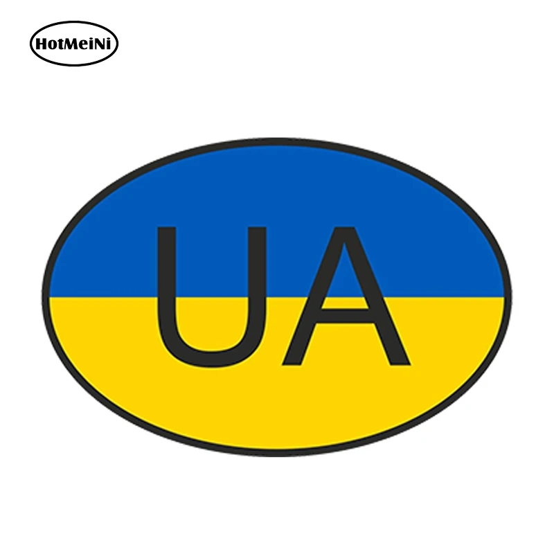 HotMeiNi 13 см X 9 1 Стайлинг автомобиля Украина страна код овальной формы с флагом