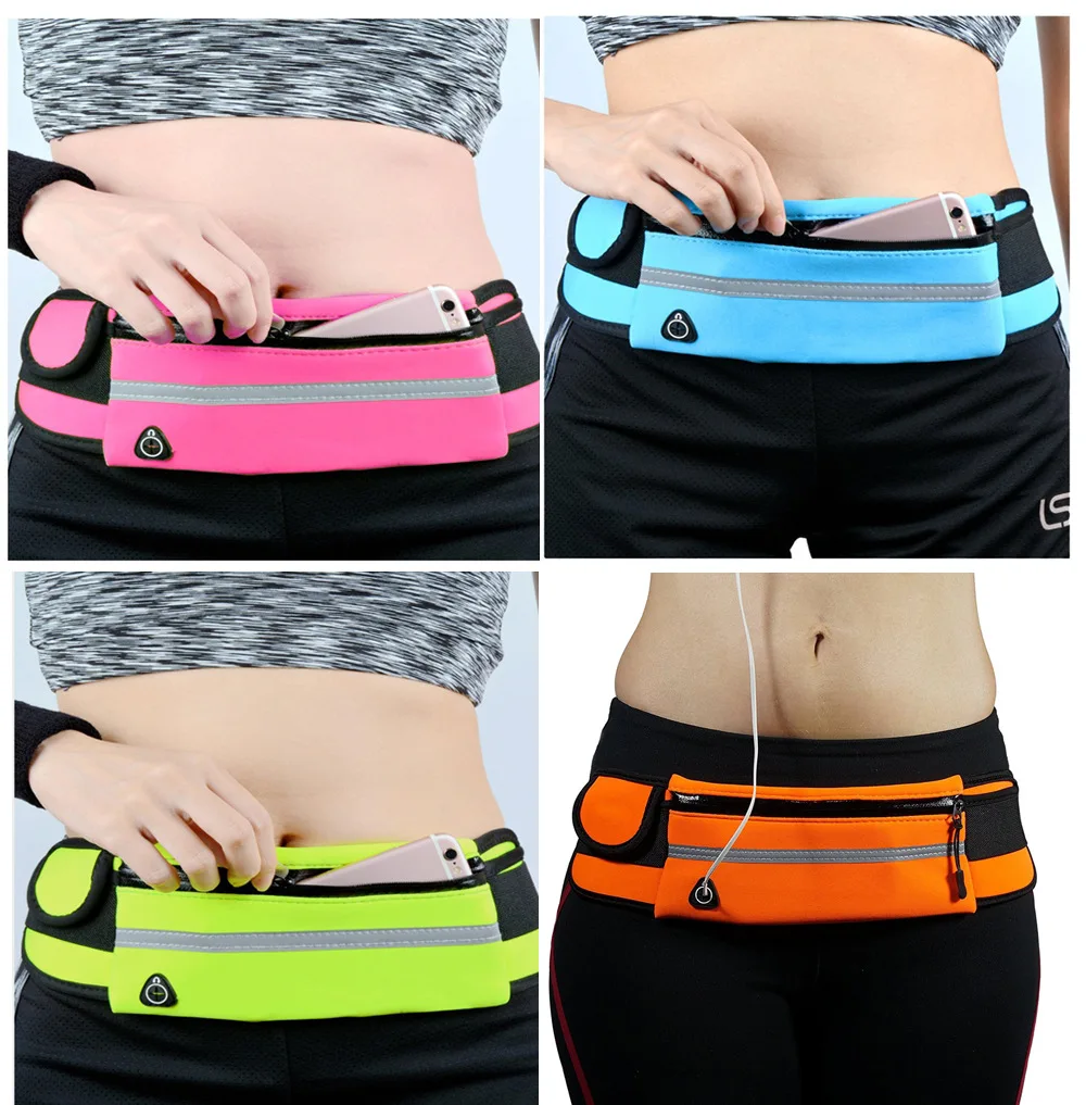 Marsupio da corsa impermeabile Marsupio sportivo da jogging Borsa da cintura portatile da esterno per telefono Borsa da donna Accessori sportivi per il fitness