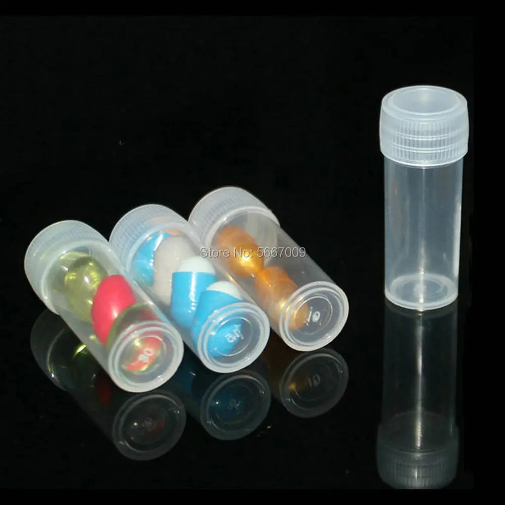 10 Stücke Kunststoff Reagenzglas Mit Korken Fläschchen Probe Container FlascheFO 